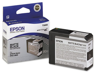 Epson® T580100 - T582000 Ink,  Matte Black