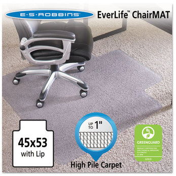 ES Robbins® EverLife™ Chair Mats for High to Extra-High Pile Carpet,  Performance Series AnchorBar for Carpet up to 1"