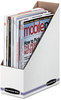 A Picture of product FEL-10723 Bankers Box® STOR/FILE™ Corrugated Magazine File Stor/File 4 x 9.25 11.75, White, 12/Carton