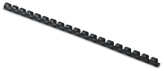Fellowes® Plastic Comb Bindings 1/4" Diameter, 20 Sheet Capacity, Black, 25/Pack