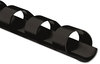 A Picture of product FEL-52322 Fellowes® Plastic Comb Bindings 3/8" Diameter, 55 Sheet Capacity, Black, 25/Pack