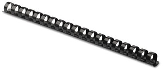 Fellowes® Plastic Comb Bindings 3/8" Diameter, 55 Sheet Capacity, Black, 25/Pack