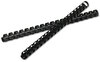 A Picture of product FEL-52324 Fellowes® Plastic Comb Bindings 5/8" Diameter, 120 Sheet Capacity, Black, 25/Pack