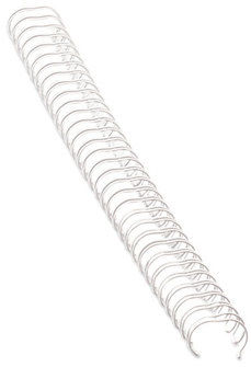 Fellowes® Wire Bindings 1/4" Diameter, 35 Sheet Capacity, White, 25/Pack