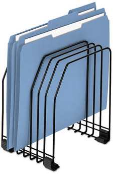 Fellowes® Wire Organizer 7 Sections, Letter to Legal Size Files, 7.38" x 5.88" 8.25", Black