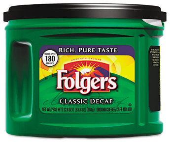 Folgers® Coffee,  Classic Roast Decaffeinated, Ground, 22 3/5oz Can