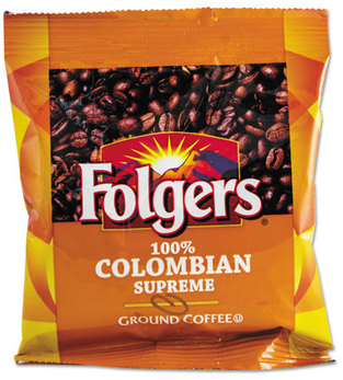 Folgers® Coffee,  100% Colombian, Ground, 1.75oz Fraction Pack, 42/Carton