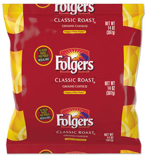 Folgers® Filter Packs,  Classic Roast, 14 oz Pack, 4/Carton
