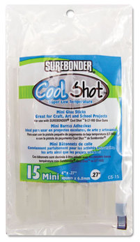 Surebonder® CoolShot™ Low Temp Glue Sticks,  4", 15 per Pack
