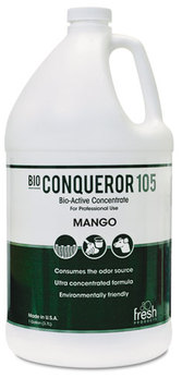 Fresh Products Bio Conqueror 105 Enzymatic Odor Counteractant Concentrate,  Mango, 1gal, Bottle, 4/Carton