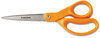 A Picture of product FSK-34527797J Fiskars® Home and Office Scissors,  8" Length, Stainless Steel, Straight, Orange Handle