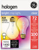 A Picture of product GEL-78798 GE Halogen Bulb,  Globe, 72 Watts