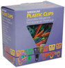 A Picture of product GEM-PC0300 Advantus® Plastic Paper Clips,  Plastic, Medium Size, Assorted Colors, 500/Box