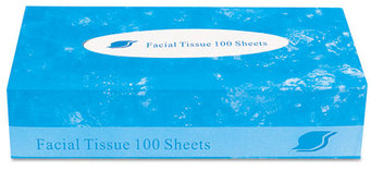 GEN Facial Tissue,  2-Ply, White, 100 Sheets/Box