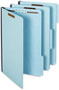 A Picture of product GLW-61542 Pendaflex® Earthwise® Heavy-Duty Pressboard Folders with Fasteners,  1/3 Cut Tab, Letter, Light Blue, 25/Box