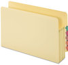 A Picture of product GLW-66124 Globe-Weis® Manila End Tab File Pockets,  End Tab, Manila, 3 1/2" Exp., Legal, 25/BX