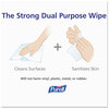 A Picture of product GOJ-9121 PURELL® Hand Sanitizing Wipes,  5.7 x 7 1/2, Fragrance Free, 40/Canister, 6 Canisters/Case