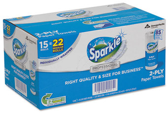 Sparkle® Pick-A-Size® Perforated Roll Towels with Thirst Pockets®,  White, 8 4/5 x 11, 85/Roll, 15 Roll/Carton