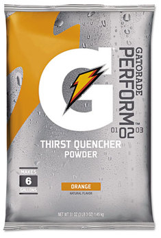 Gatorade® Thirst Quencher Powder Drink Mix,  Orange, 51oz Packets, 14/Carton