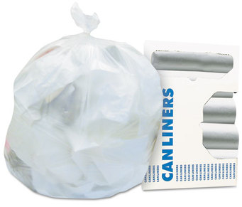 Heritage High-Density Coreless Roll Waste Can Liners,  8-10 gal, 8 mic, 24 x 24, Natural, 1000/Carton