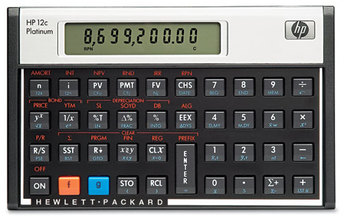 HP 12c Platinum Financial Calculator,  10-Digit LCD