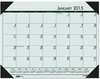 A Picture of product HOD-12471 House of Doolittle™ EcoTones® 100% Recycled Monthly Desk Pad Calendar 22 x 17, Green-Tint/Woodland Green Sheets/Corners, 12-Month (Jan to Dec): 2024