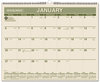 A Picture of product AAG-PMG7728 AT-A-GLANCE® Recycled Wall Calendar Unruled Blocks, 15 x 12, Sand/Green Sheets, 12-Month (Jan to Dec): 2025