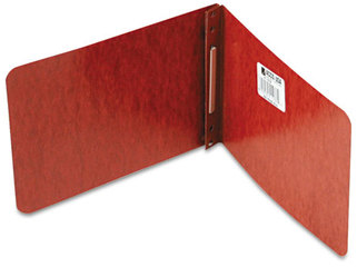 ACCO Pressboard Report Cover with Tyvek® Reinforced Hinge,  Prong Clip, 5-1/2 x 8-1/2, 2" Capacity, Red