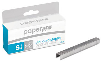 PaperPro® Standard Staples,  1/4" Leg Length, 5000/Box