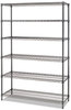 A Picture of product ALE-SW664818BA Alera® NSF Certified 6-Shelf Wire Shelving Kit 48w x 18d 72h, Black Anthracite