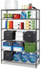A Picture of product ALE-SW664818BA Alera® NSF Certified 6-Shelf Wire Shelving Kit 48w x 18d 72h, Black Anthracite