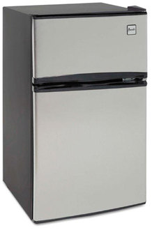 Avanti Counter-Height 3.1 Cu. Ft. Two-Door Refrigerator/Freezer,  Black/Stainless Steel