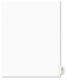 Avery® Legal Index Divider, Exhibit Alpha Letter, Avery® Style,  Exhibit T, Letter, White, 25/Pack