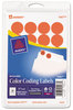 A Picture of product AVE-05463 Avery® Printable Self-Adhesive Removable Color-Coding Labels 0.75" dia, Green, 24/Sheet, 42 Sheets/Pack, (5463)