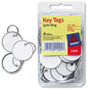 A Picture of product AVE-11025 Avery® Key Tags with Split Ring 1.25" dia, White, 50/Pack