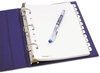 A Picture of product AVE-11313 Avery® Preprinted Tab 5.5" x 8.5" Dividers 12-Tab, A to Z, 8.5 5.5, White, 1 Set