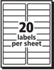 A Picture of product AVE-18661 Avery® Matte Clear Easy Peel® Mailing Labels with Sure Feed® Technology w/ Inkjet Printers, 1 x 4, 20/Sheet, 10 Sheets/Pack