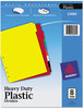 A Picture of product AVE-23084 Avery® Heavy-Duty Plastic Dividers with Multicolor Tabs and White Labels , 8-Tab, 11 x 8.5, Assorted, 1 Set