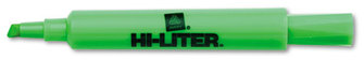 Avery® HI-LITER® Desk-Style Highlighters Fluorescent Green Ink, Chisel Tip, Green/Black Barrel, Dozen