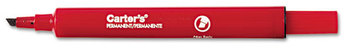 Carter's™ Large Desk Style Permanent Marker Broad Chisel Tip, Red, Dozen
