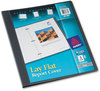 A Picture of product AVE-47781 Avery® Lay Flat View Report Cover with Flexible Fastener 0.5" Capacity, 8.5 x 11, Clear/Gray