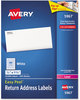 A Picture of product AVE-5967 Avery® White Address Labels with Sure Feed® Technology for Laser Printers w/ 0.5 x 1.75, 80/Sheet, 250 Sheets/Box