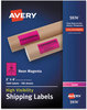 A Picture of product AVE-5974 Avery® High-Visibility ID Labels Permanent Laser 2 x 4, Neon Magenta, 1000/Box