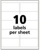 A Picture of product AVE-60505 Avery® UltraDuty® GHS Chemical Waterproof & UV Resistant Labels and 2 x 4, White, 10/Sheet, 50 Sheets/Box