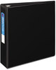 A Picture of product AVE-79983 Avery® Heavy-Duty Non-View Binder with DuraHinge® and One Touch EZD® Rings Locking 3 3" Capacity, 11 x 8.5, Black