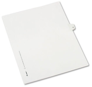 Avery® Preprinted Allstate® Style Legal Dividers Exhibit Side Tab Index 10-Tab, 15, 11 x 8.5, White, 25/Pack