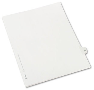 Avery® Preprinted Legal Exhibit Index Tab Dividers with Black and White Tabs,  Title: 31, Letter, White, 25/Pack