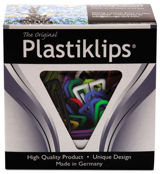 Baumgartens Plastiklips Paper Clips,  Large, Assorted Colors, 200/Box