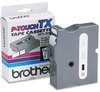 A Picture of product BRT-TX1551 Brother P-Touch® TX Series Standard Adhesive Laminated Labeling Tape,  PT-PC, PT-30/35, 1w, White on Clear