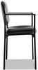 A Picture of product BSX-VL616SB11 HON® VL616 Stacking Guest Chair with Arms Bonded Leather Upholstery, 23.25" x 21" 32.75", Black Seat, Back, Base